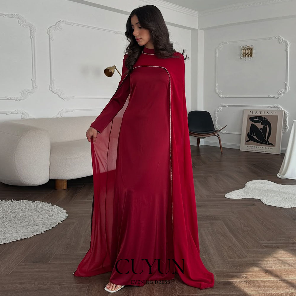 Women Formal Wear Dubai - Cuyun vermelho saudita feminino vestidos de