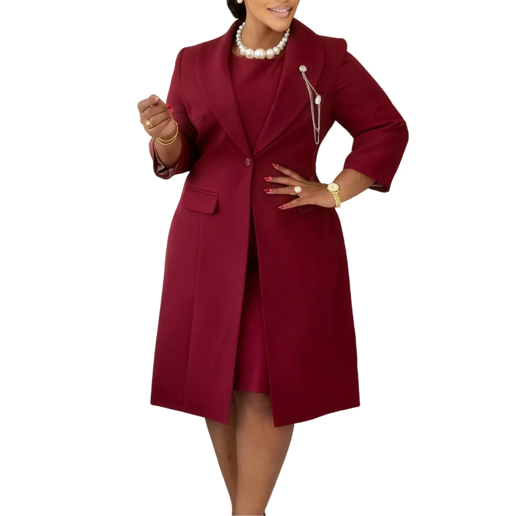 Women Formal Wear Dubai - Conjunto Elegante Feminino de Duas Peças