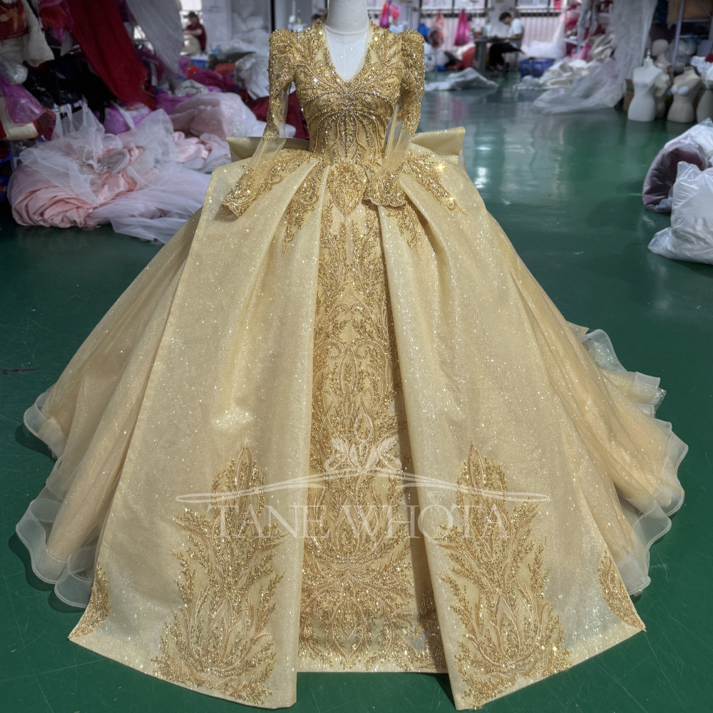 Yellow Formal Wear Women - Elegante vestido de noite com decote
