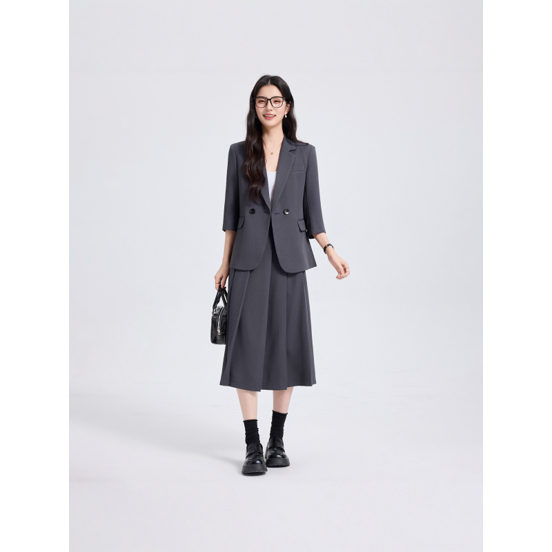 Women Formal Wear Interview - Conjunto de Terno Feminino Azul Marinho