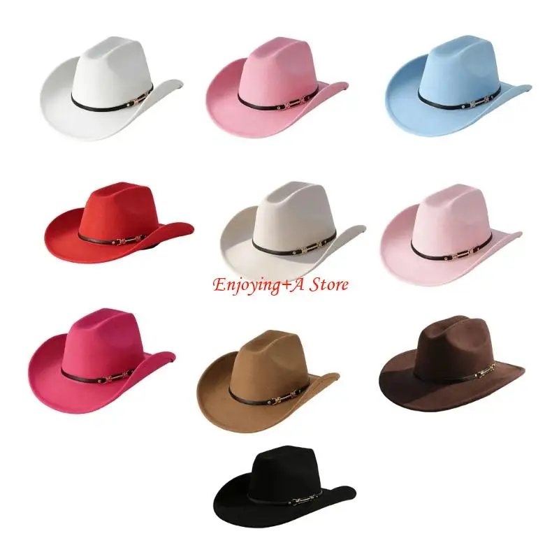 Women Formal Wear Western - Chapéu Cowboy PXPB com Aba Larga