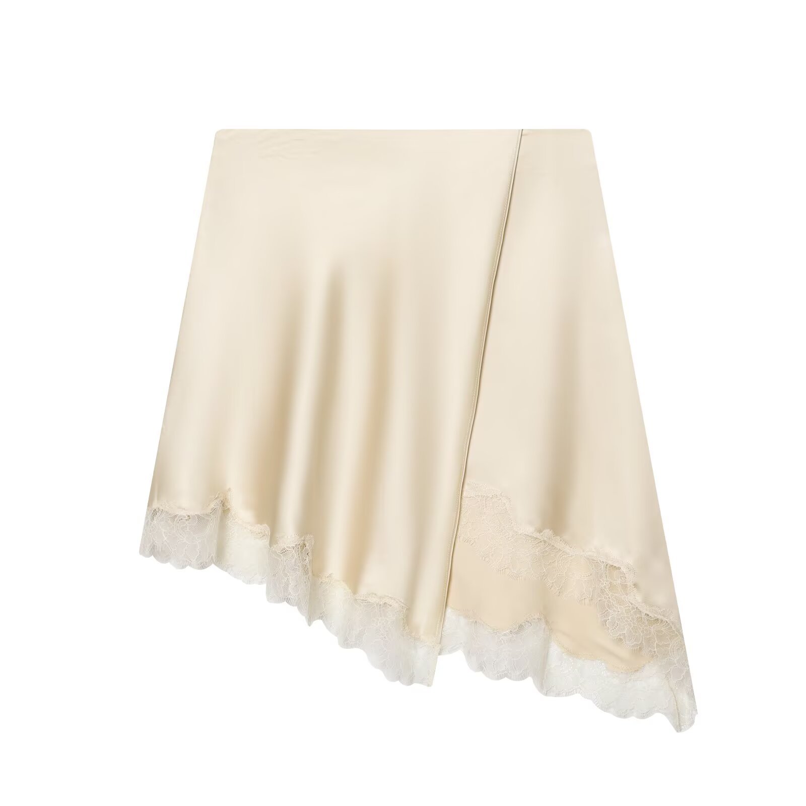 Yellow Formal Wear Women - Saia Feminina Elegante de Cetim com