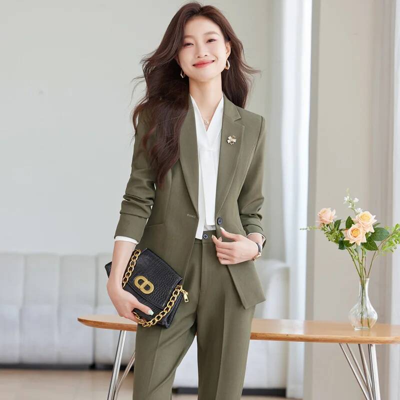 Outono inverno uniforme formal - Women'S Formal Wear Pantsuits avaliação e preço