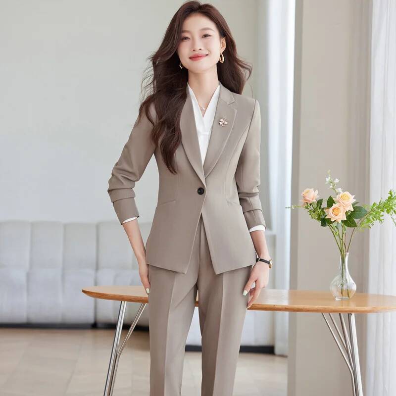 Outono inverno uniforme formal - Women'S Formal Wear Pantsuits avaliação e preço