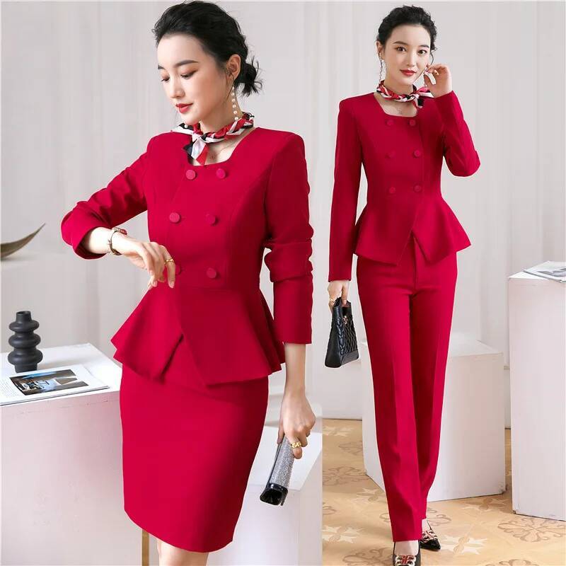 Mulheres elegantes negócios tr - Women'S Formal Wear Pantsuits avaliação e preço