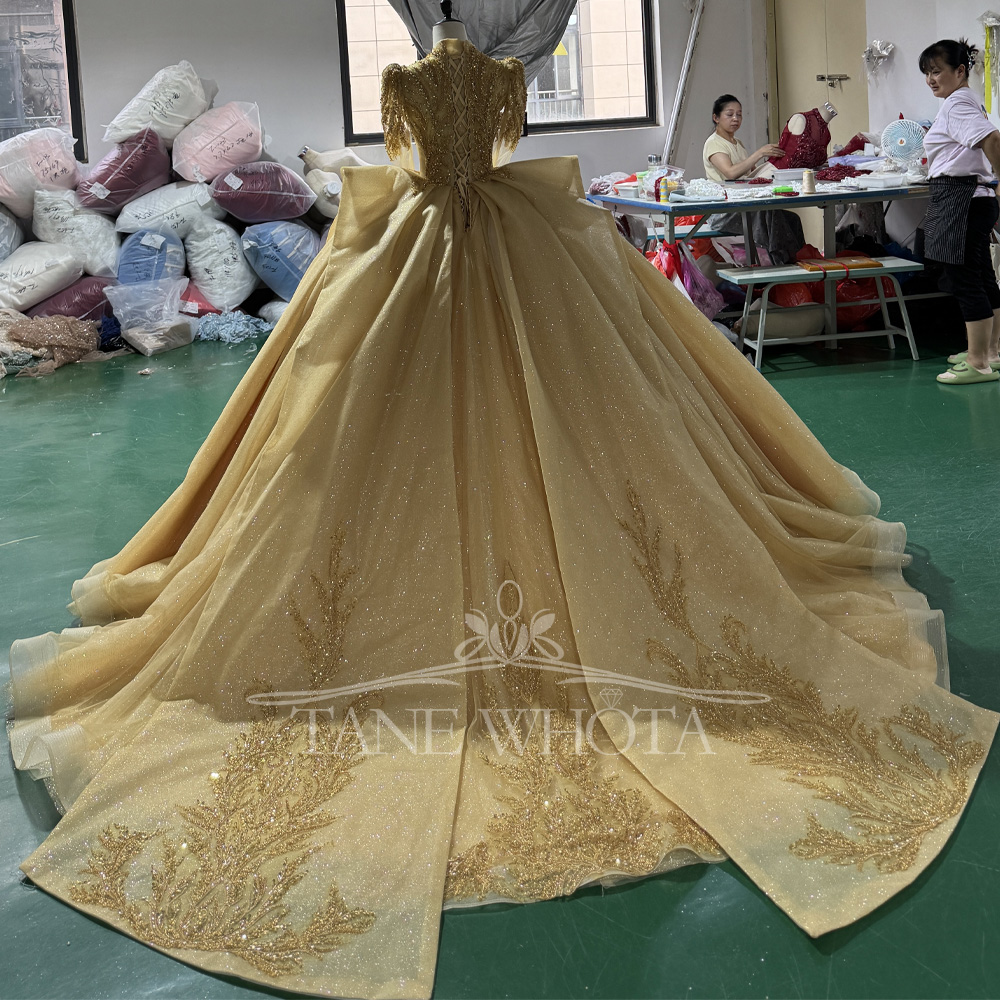 Elegante vestido de noite com  - Yellow Formal Wear Women avaliação e preço