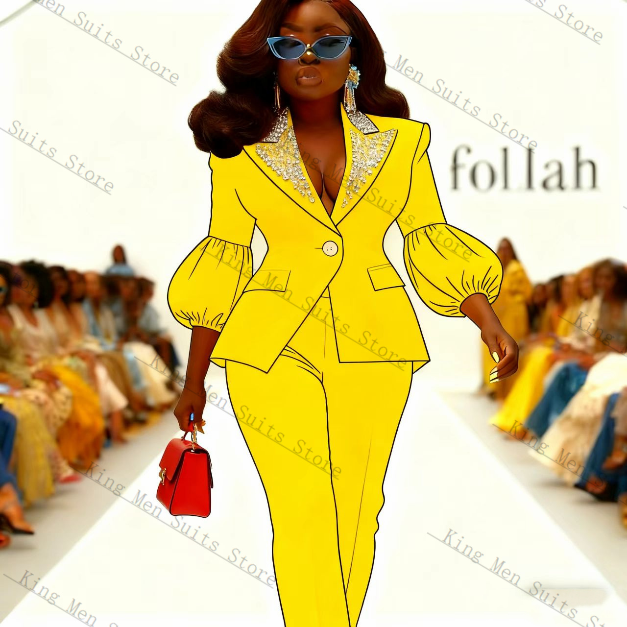 Conjunto de Terno Feminino Ama - Yellow Formal Wear Women avaliação e preço