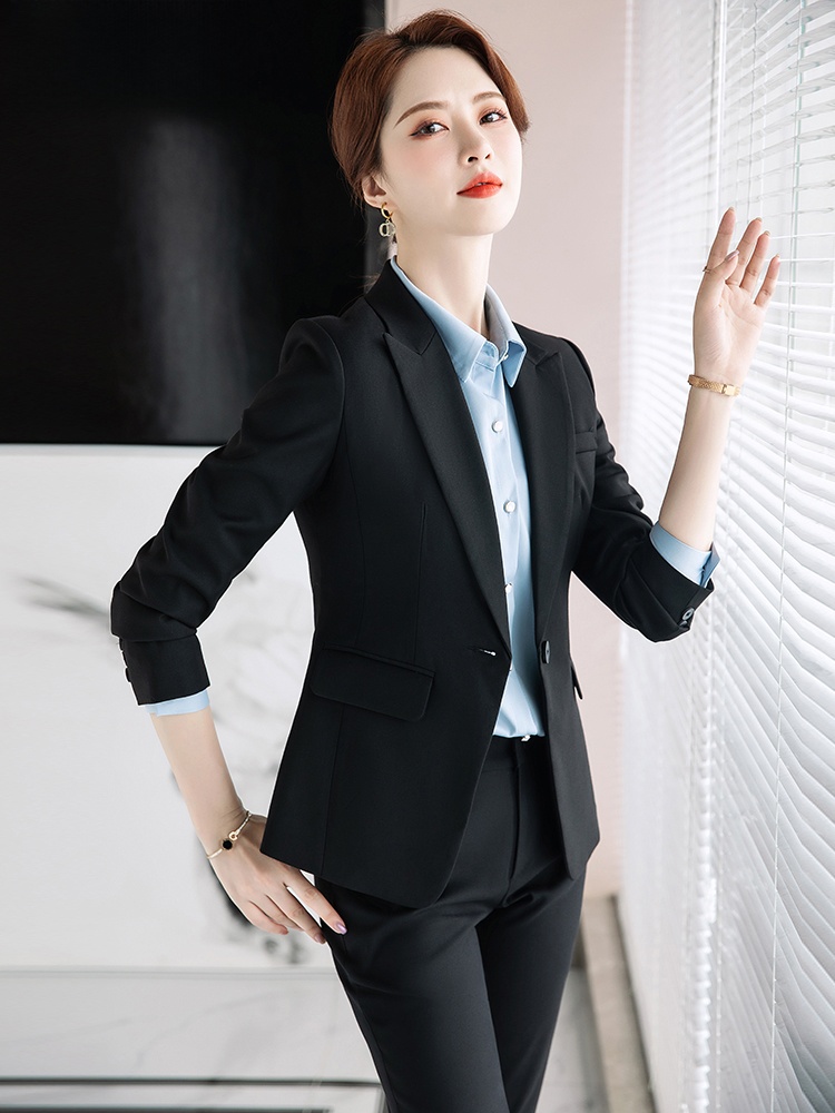Conjunto de Terno Cinza para M - Women Formal Wear Interview avaliação e preço