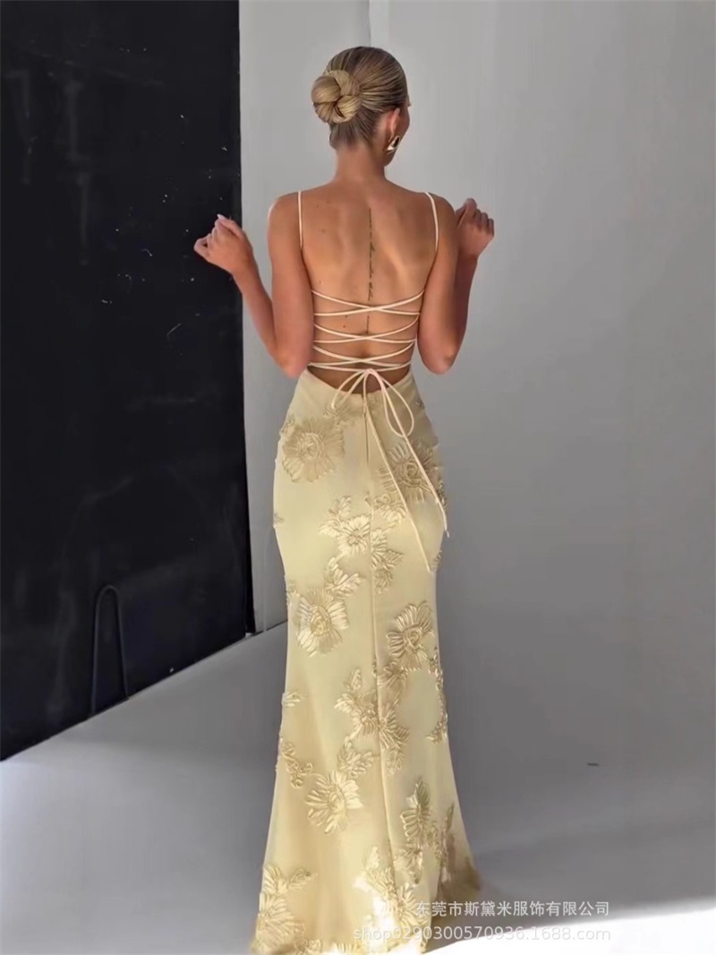 Amarelo bordado feminino vesti - Yellow Formal Wear Women avaliação e preço