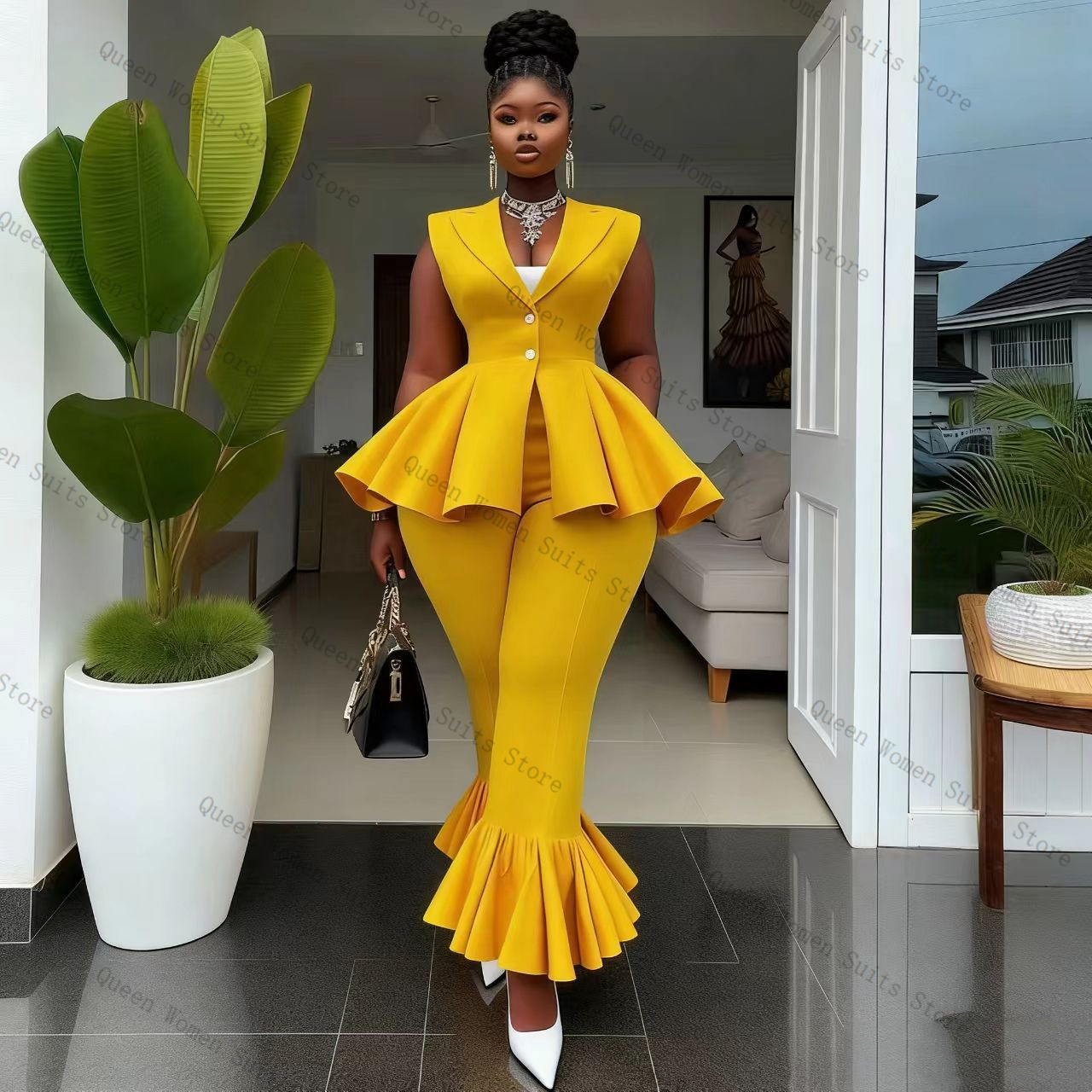 Conjunto de Calças Femininas A - Yellow Formal Wear Women avaliação e preço