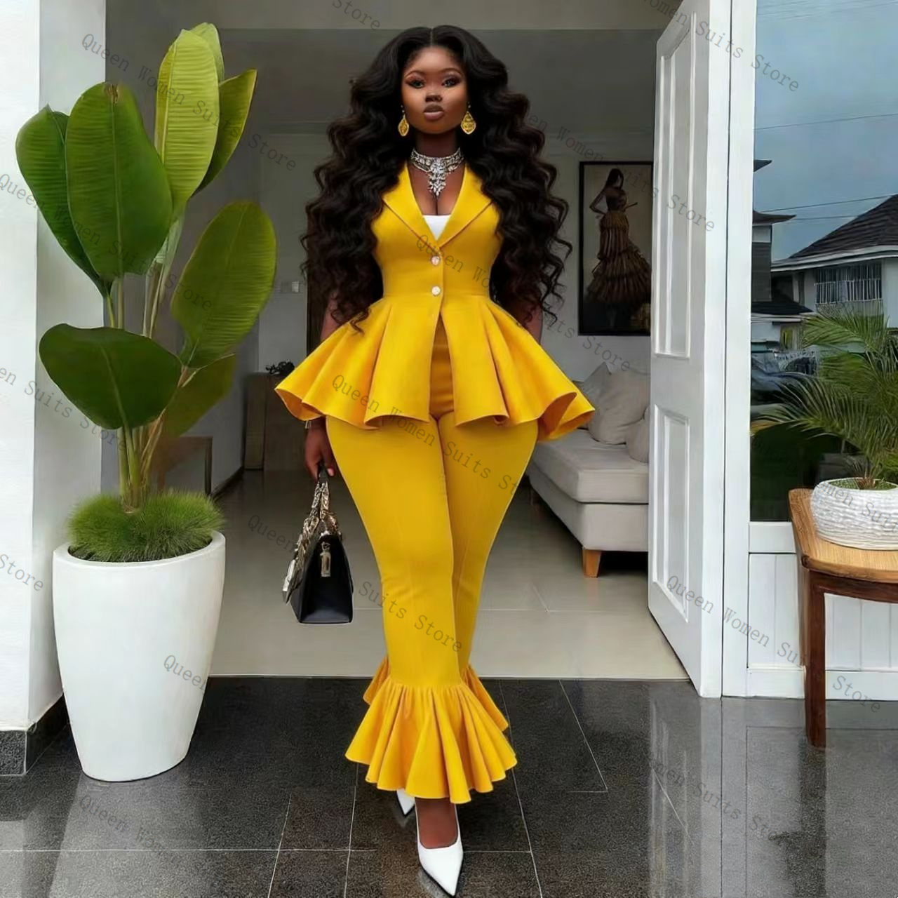 Conjunto de Calças Femininas A - Yellow Formal Wear Women avaliação e preço