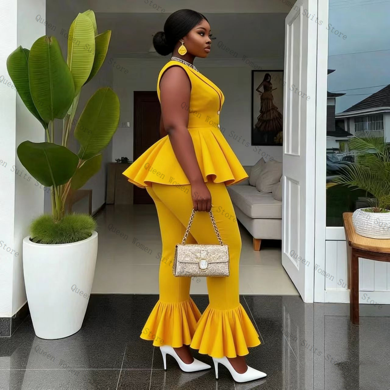 Conjunto de Calças Femininas A - Yellow Formal Wear Women avaliação e preço