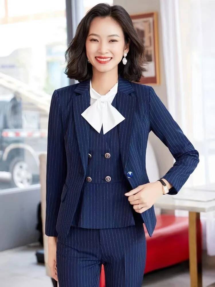 Moda listrado formal ternos de - Women'S Formal Wear Pantsuits avaliação e preço
