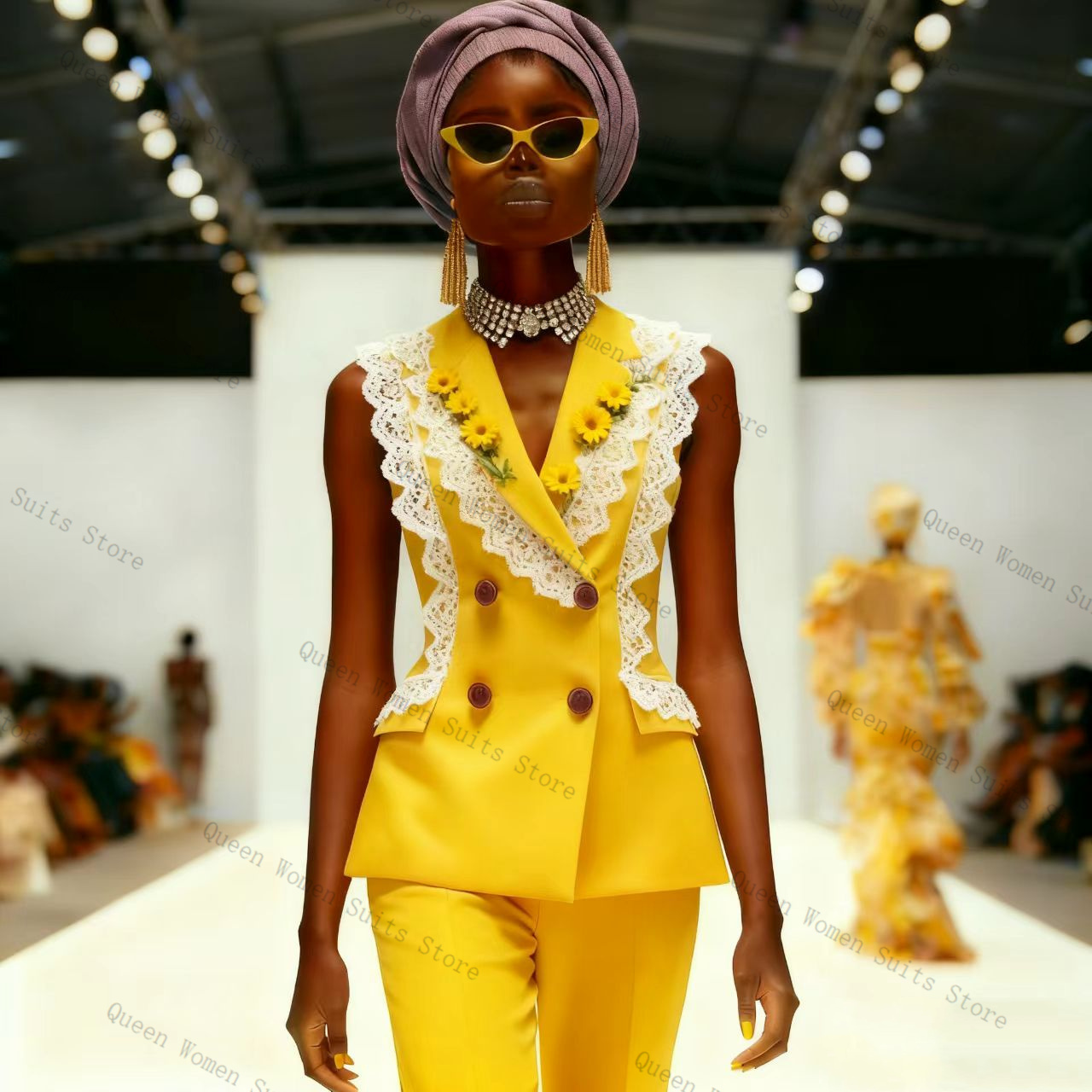 Conjunto de Calças Femininas e - Yellow Formal Wear Women avaliação e preço