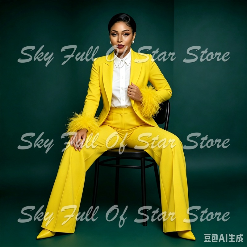 Conjunto Feminino de Terno Ama - Yellow Formal Wear Women avaliação e preço
