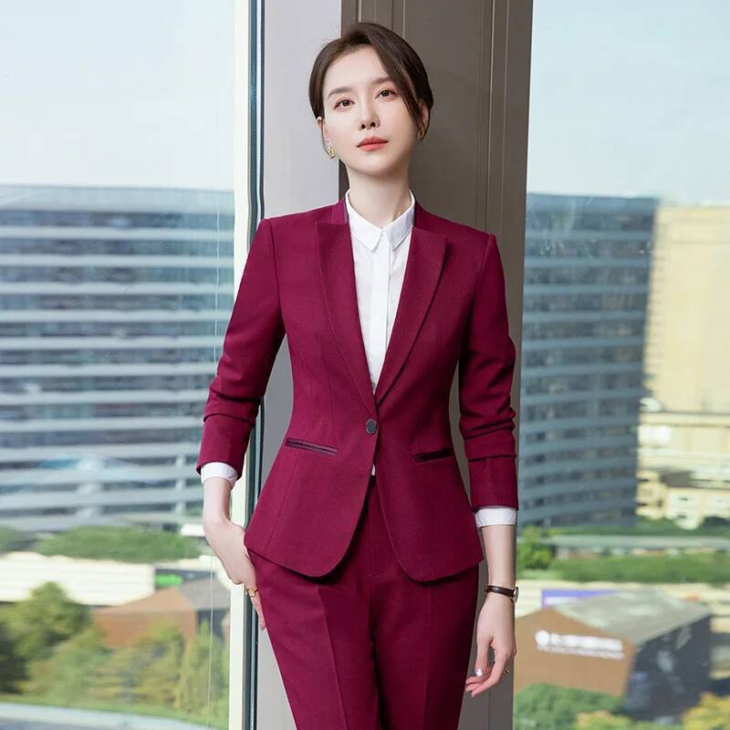 Senhoras escritório trabalho w - Women'S Formal Wear Pantsuits avaliação e preço