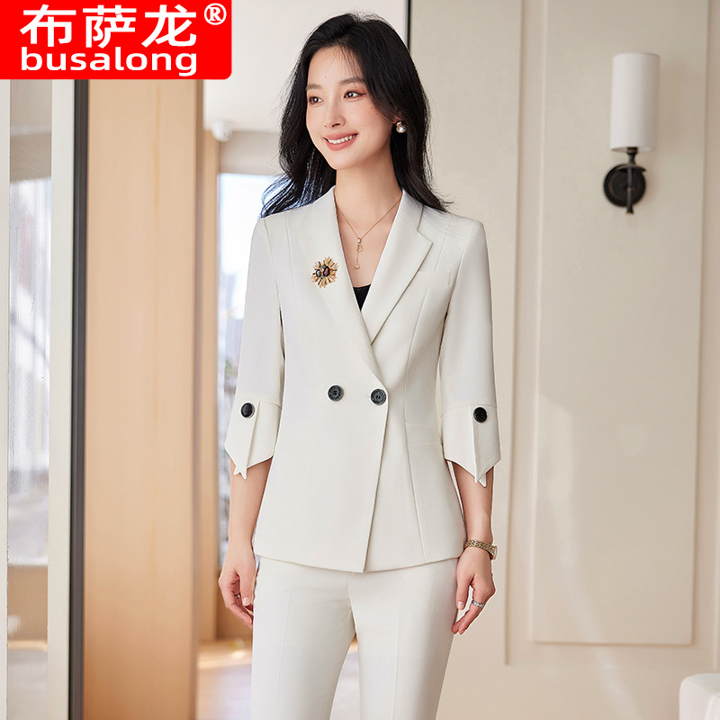 Primavera verão novo conjunto  - Yellow Formal Wear Women avaliação e preço