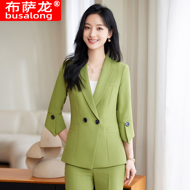 Primavera verão novo conjunto  - Yellow Formal Wear Women avaliação e preço