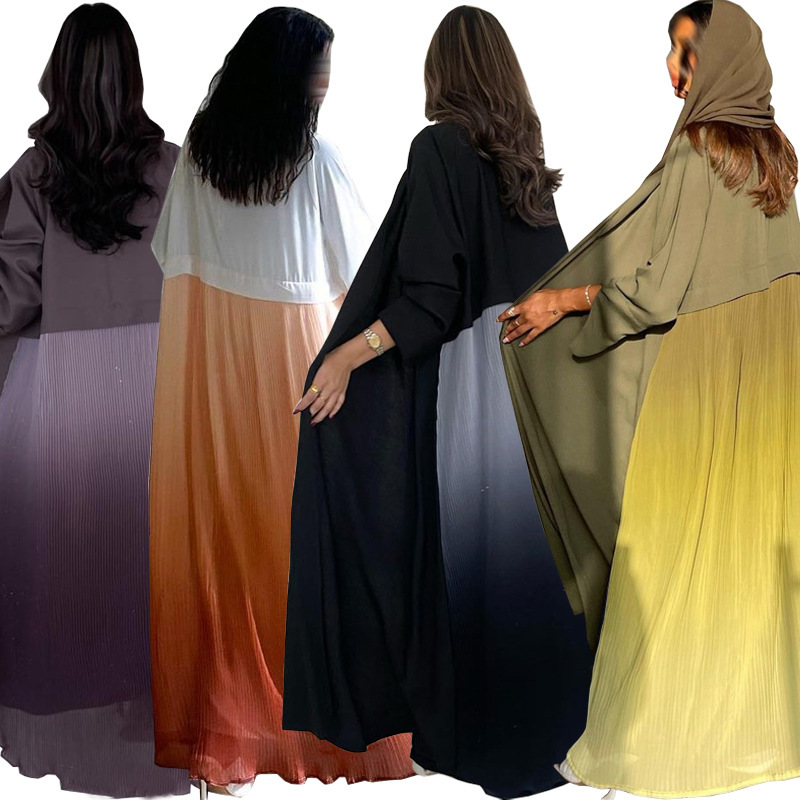 Vestido Abaya Plissado para Mu - Women Formal Wear Dubai avaliação e preço