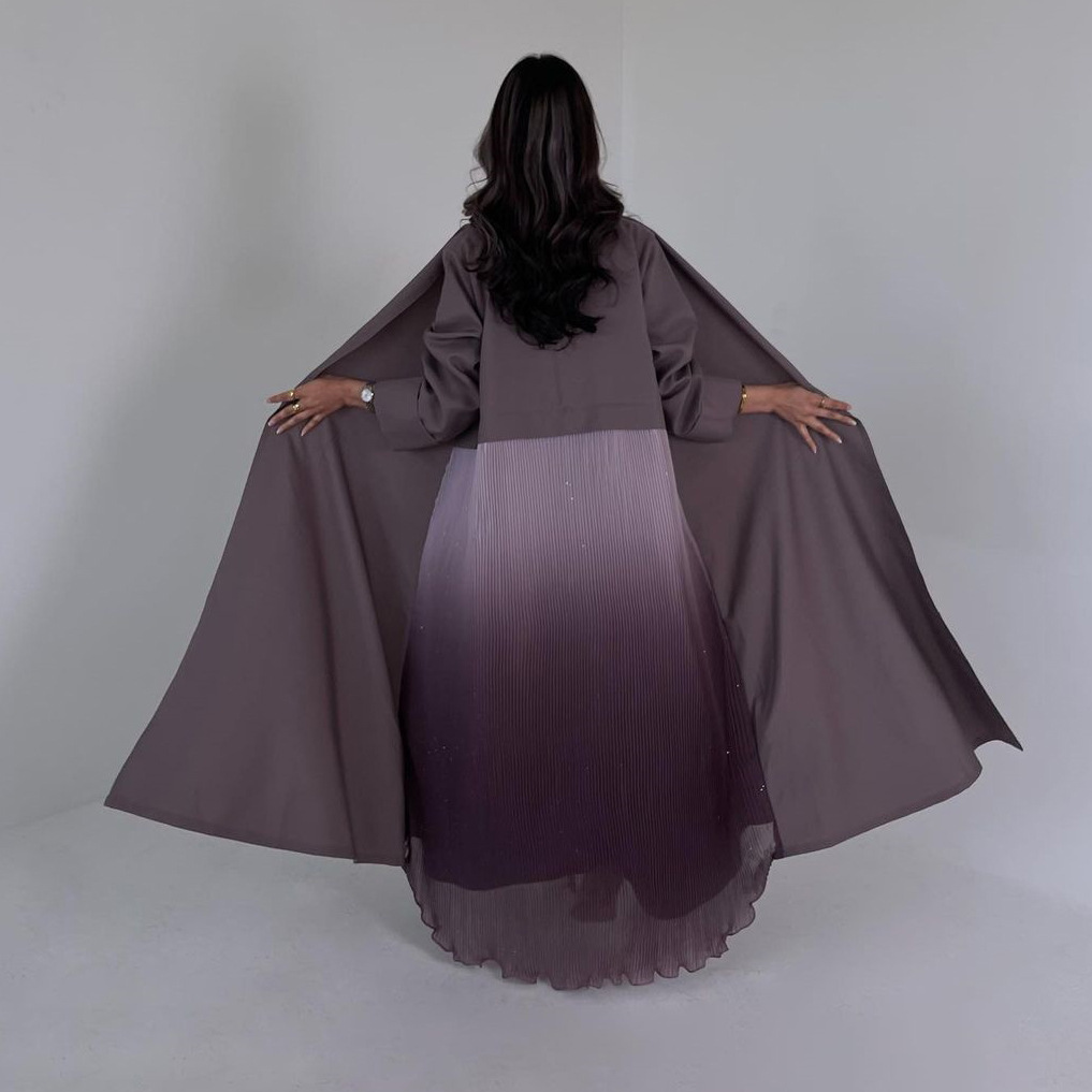 Vestido Abaya Plissado para Mu - Women Formal Wear Dubai avaliação e preço